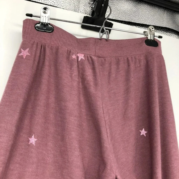 CHASER Women's Star & Paint Splatter Joggers In Glam Mauve pink - Picture 7 of 16